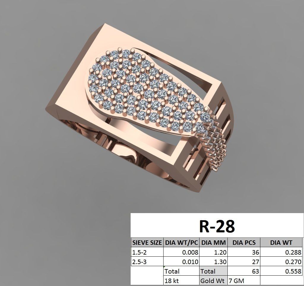 rings 3D print model_23