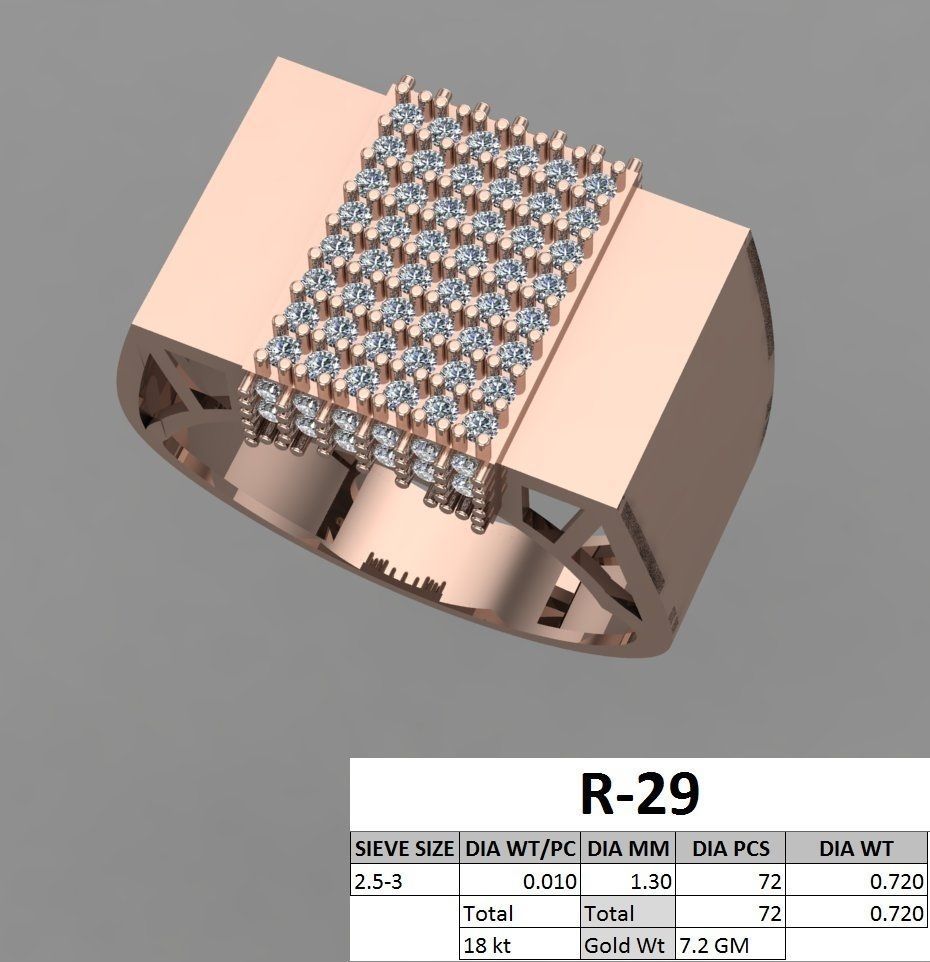 rings 3D print model_28
