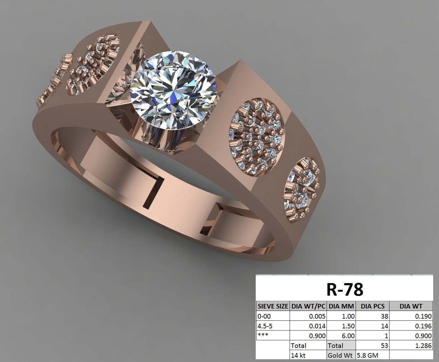 rings 3D print model_61