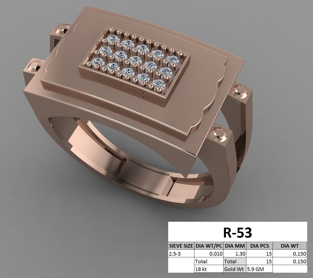 rings 3D print model_52