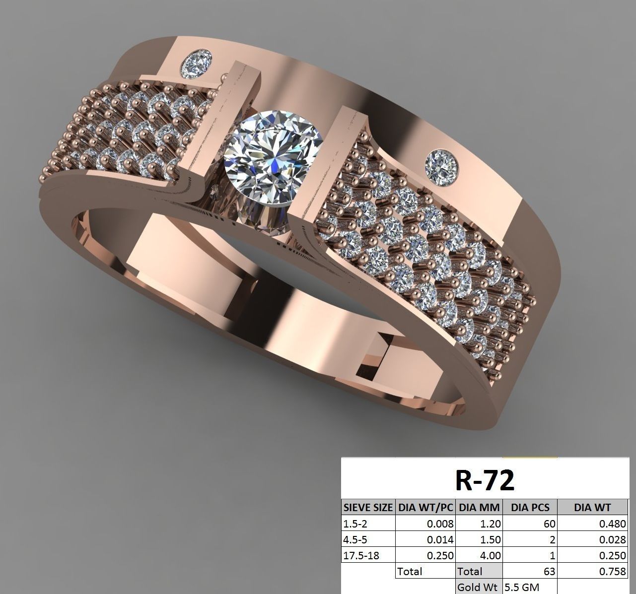 rings 3D print model_62