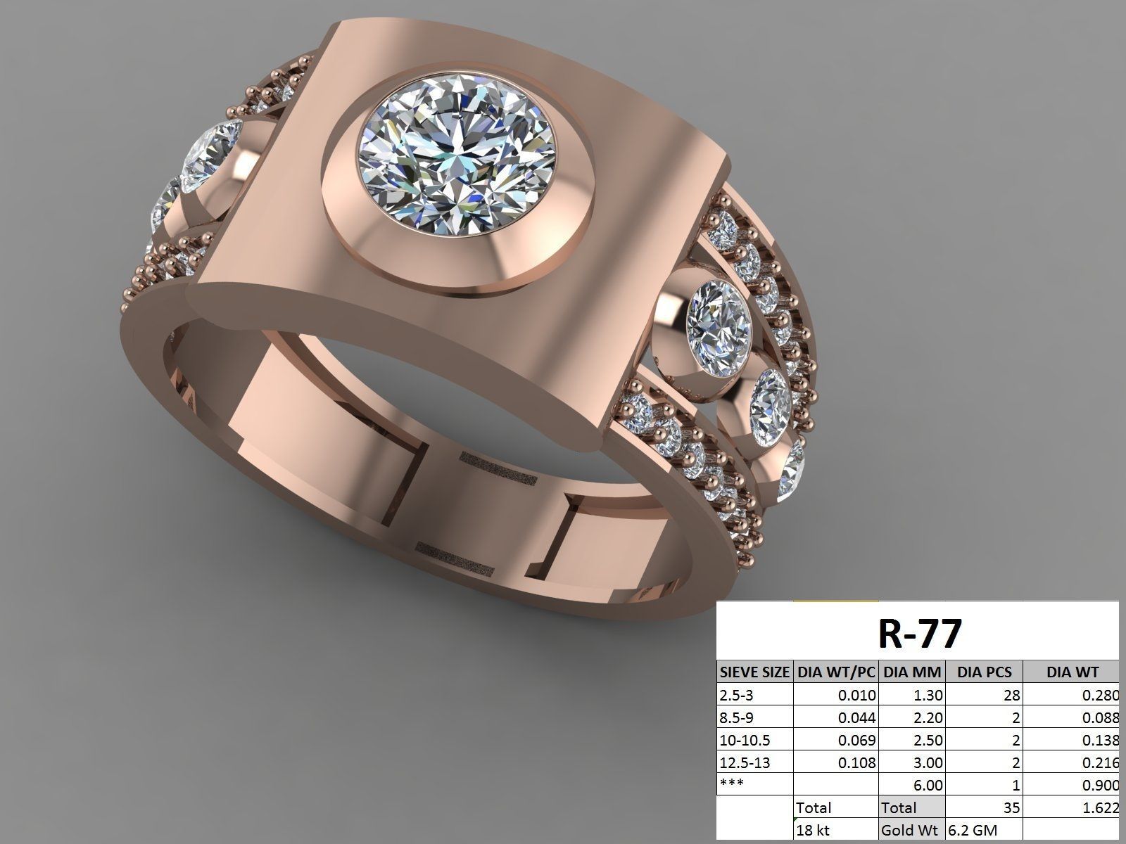 rings 3D print model_64