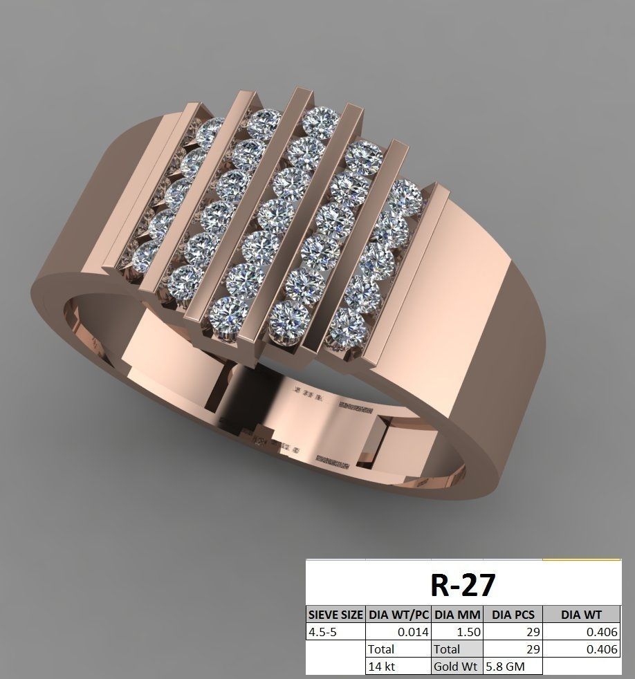 rings 3D print model_21