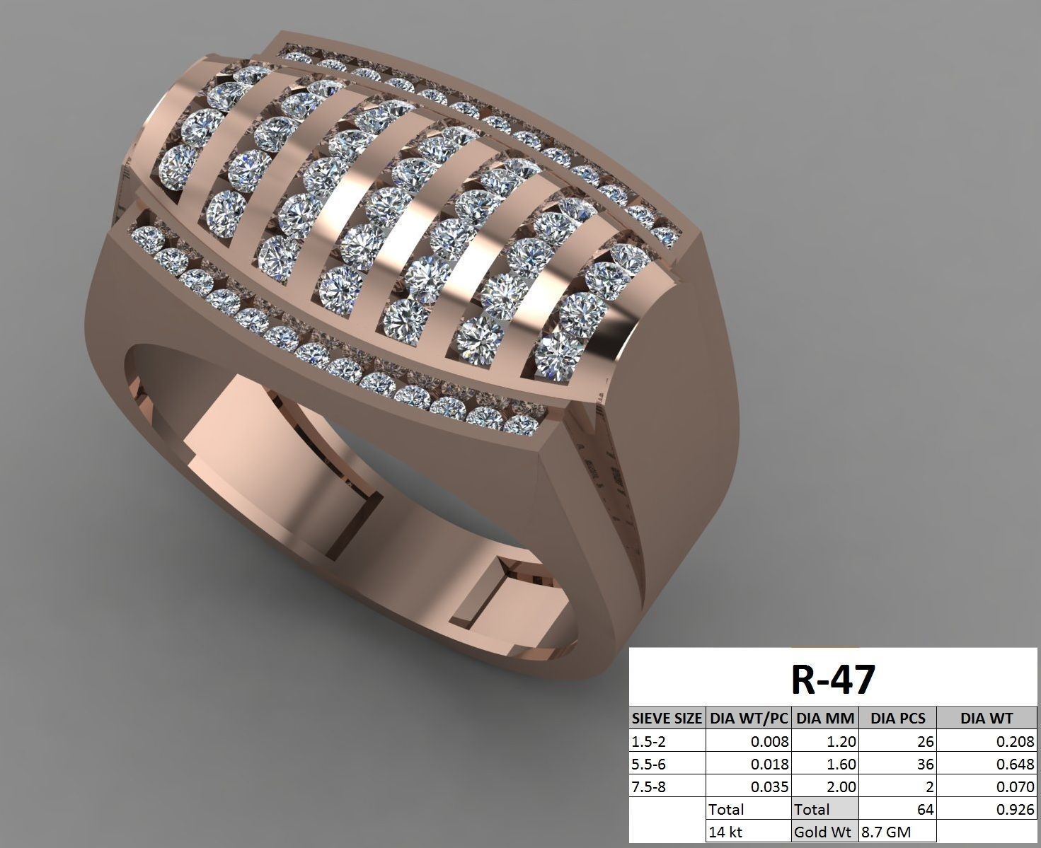 rings 3D print model_71