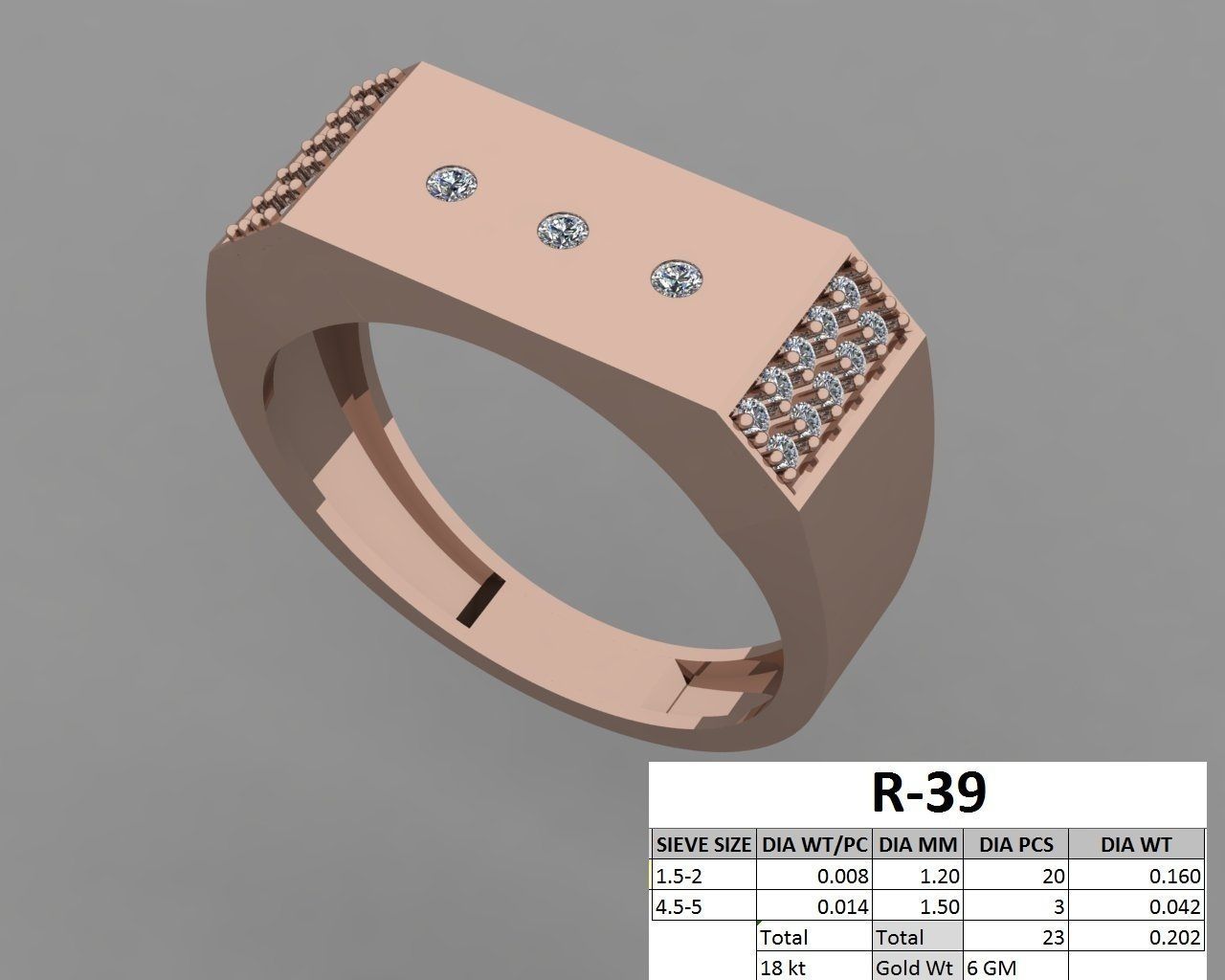rings 3D print model_73