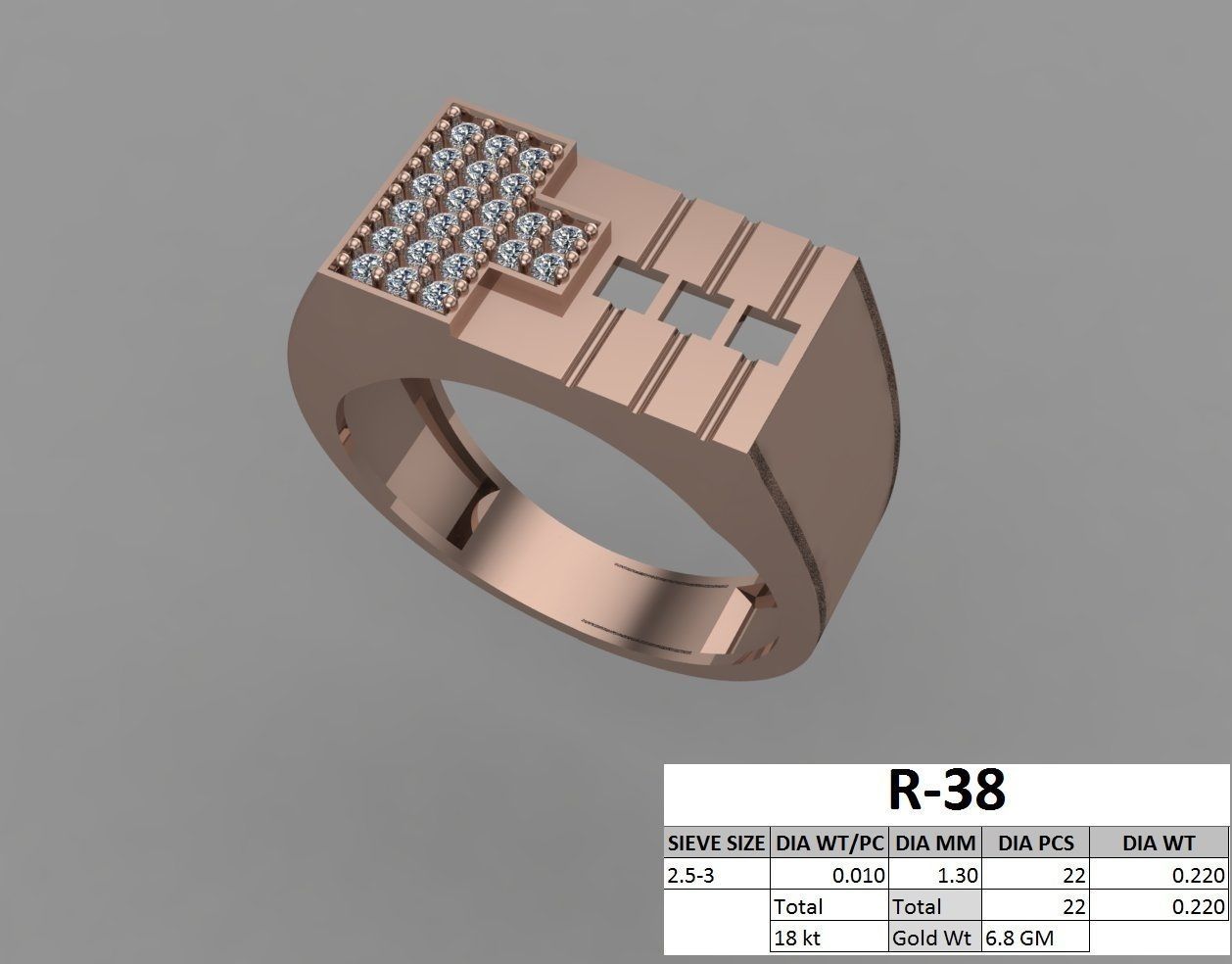 rings 3D print model_77