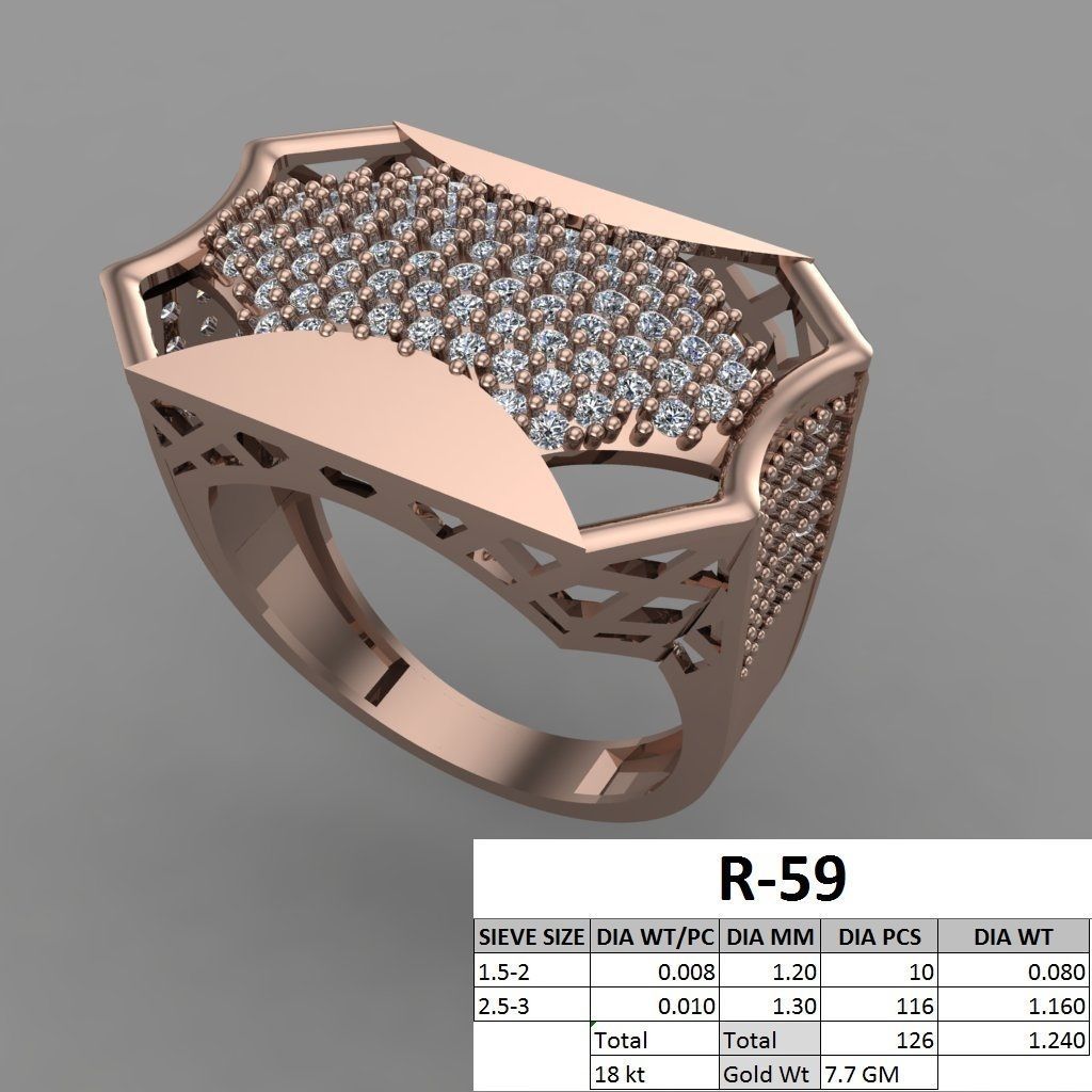 rings 3D print model_38