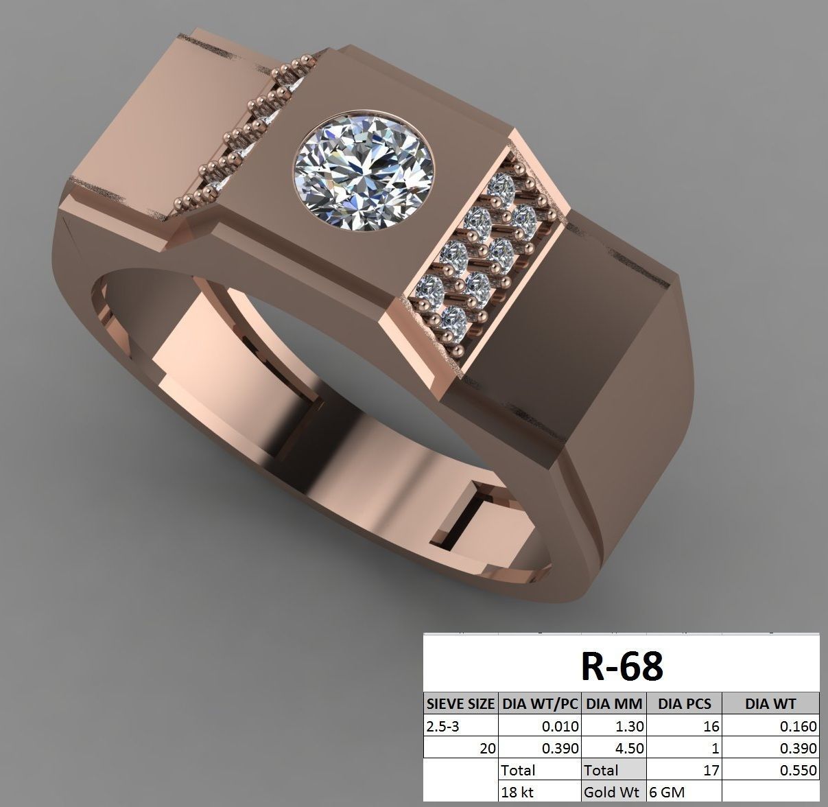 rings 3D print model_58