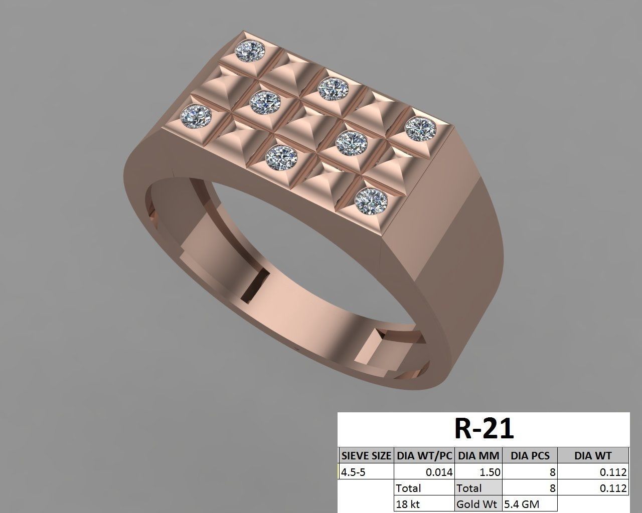 rings 3D print model_25