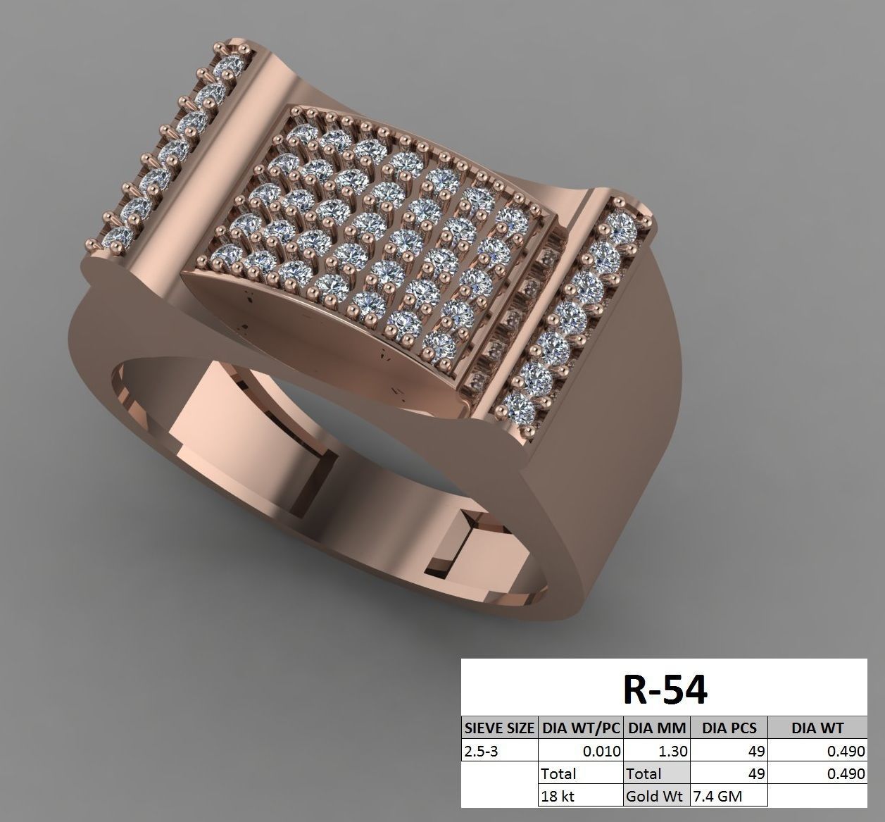 rings 3D print model_45
