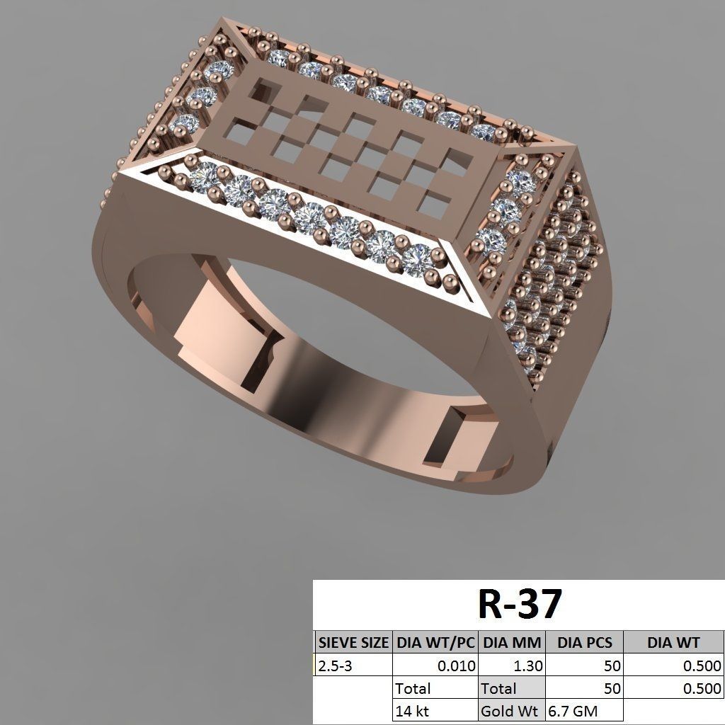 rings 3D print model_74