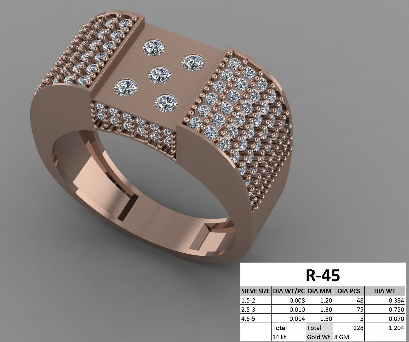 rings 3D print model_70