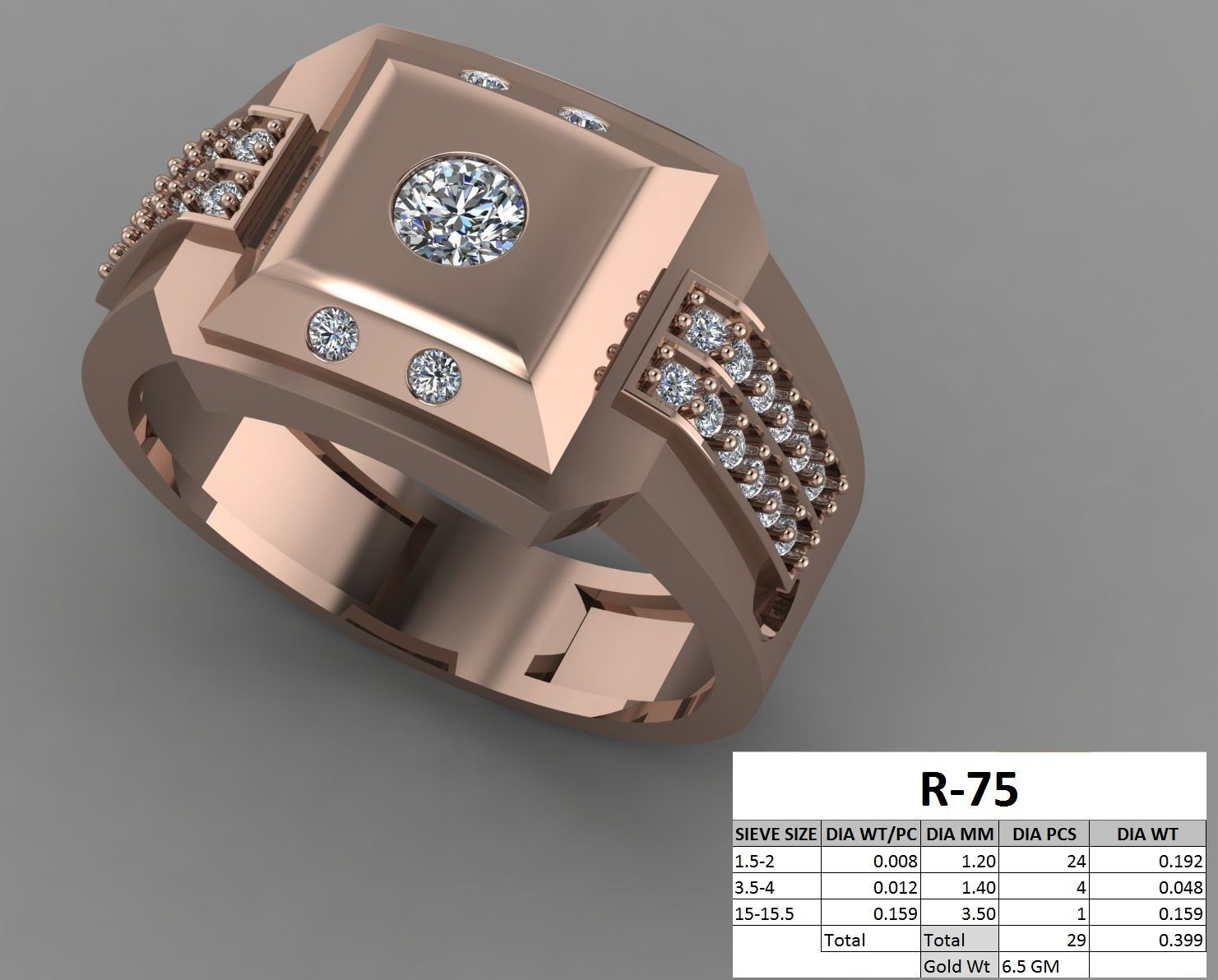 rings 3D print model_55