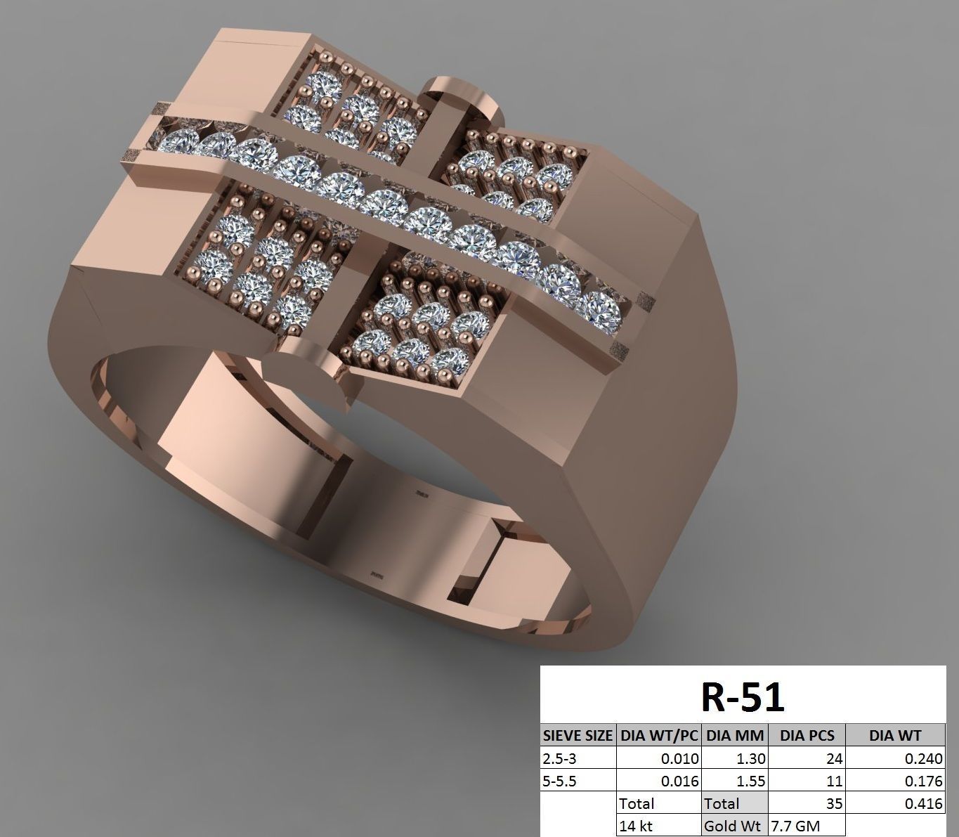 rings 3D print model_48