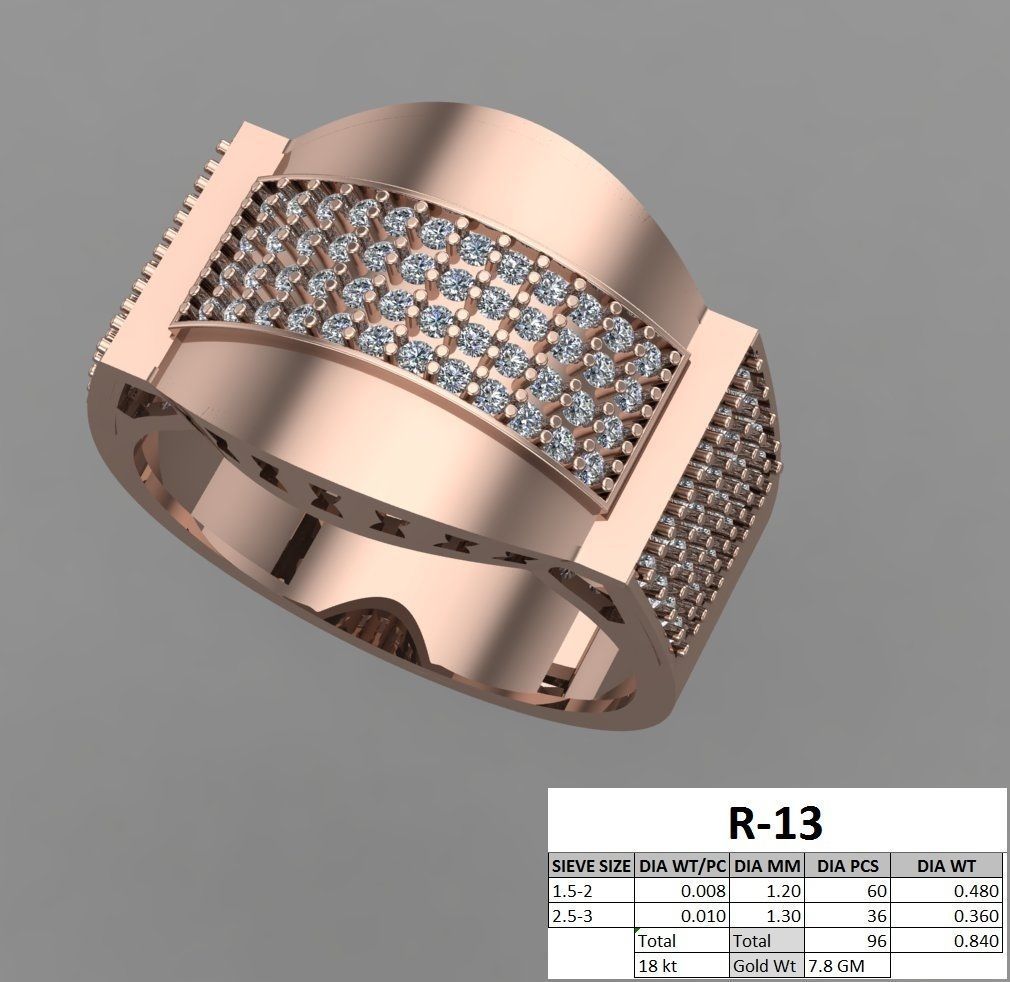 rings 3D print model_29