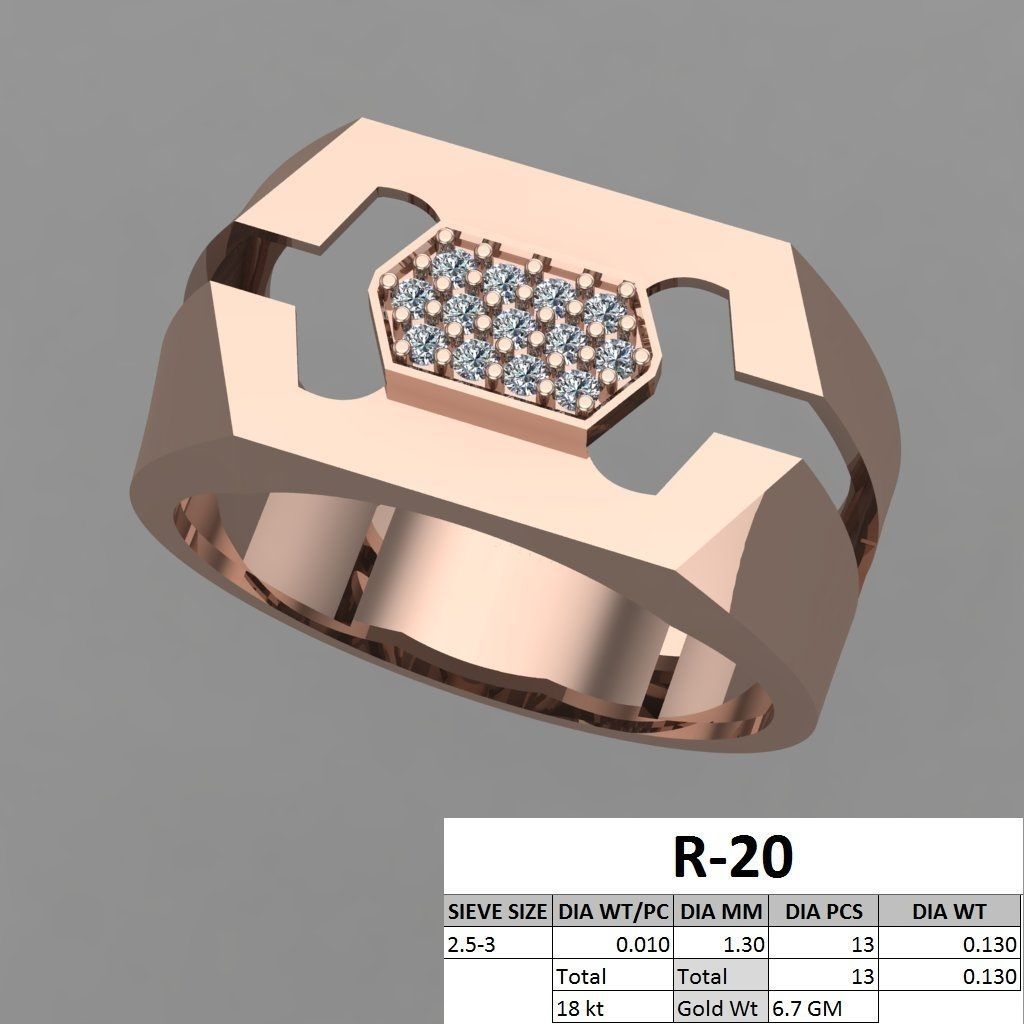 rings 3D print model_10