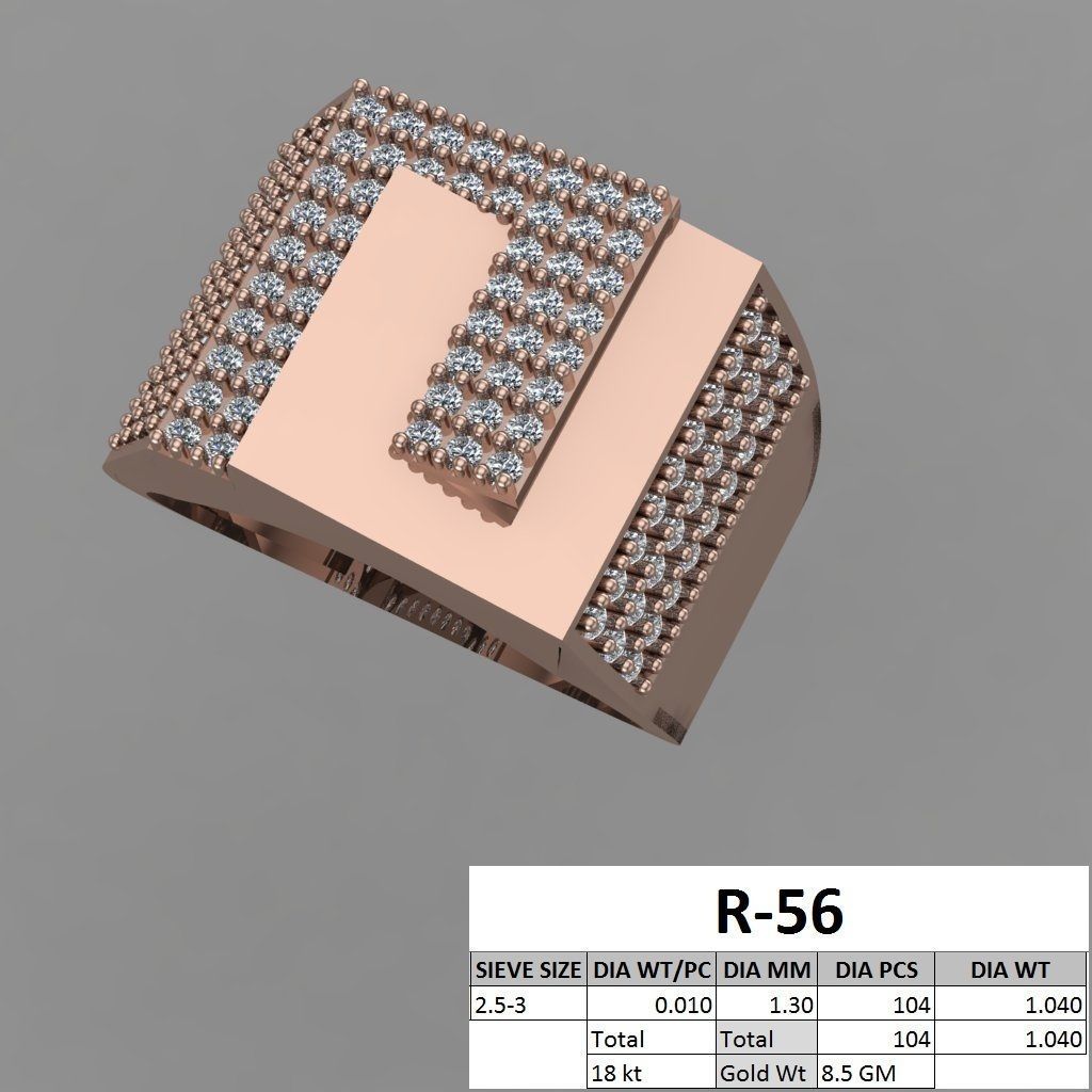 rings 3D print model_43