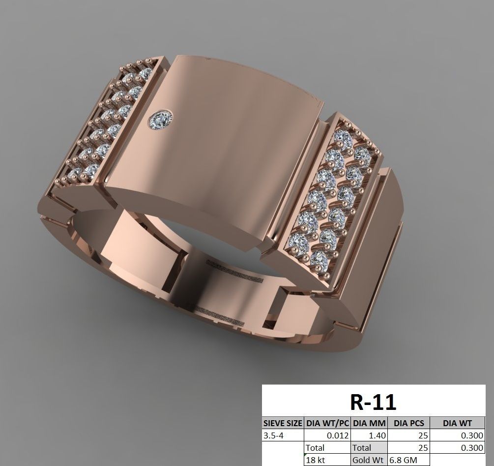 rings 3D print model_12