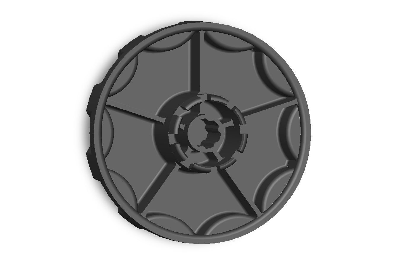  1375006 FIESTA seat backrest tilt adjustment knob 3D print model_3