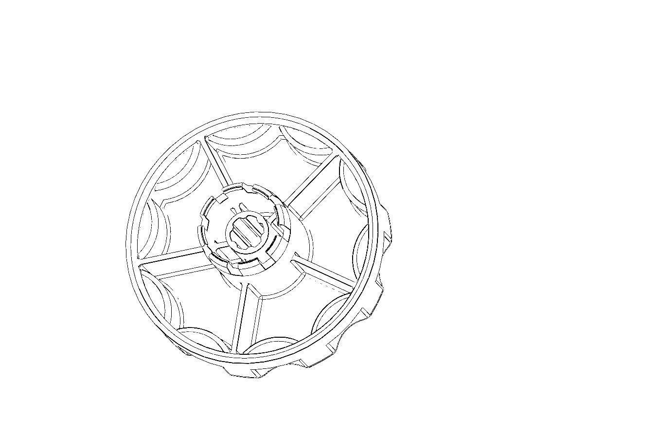  1375006 FIESTA seat backrest tilt adjustment knob 3D print model_2