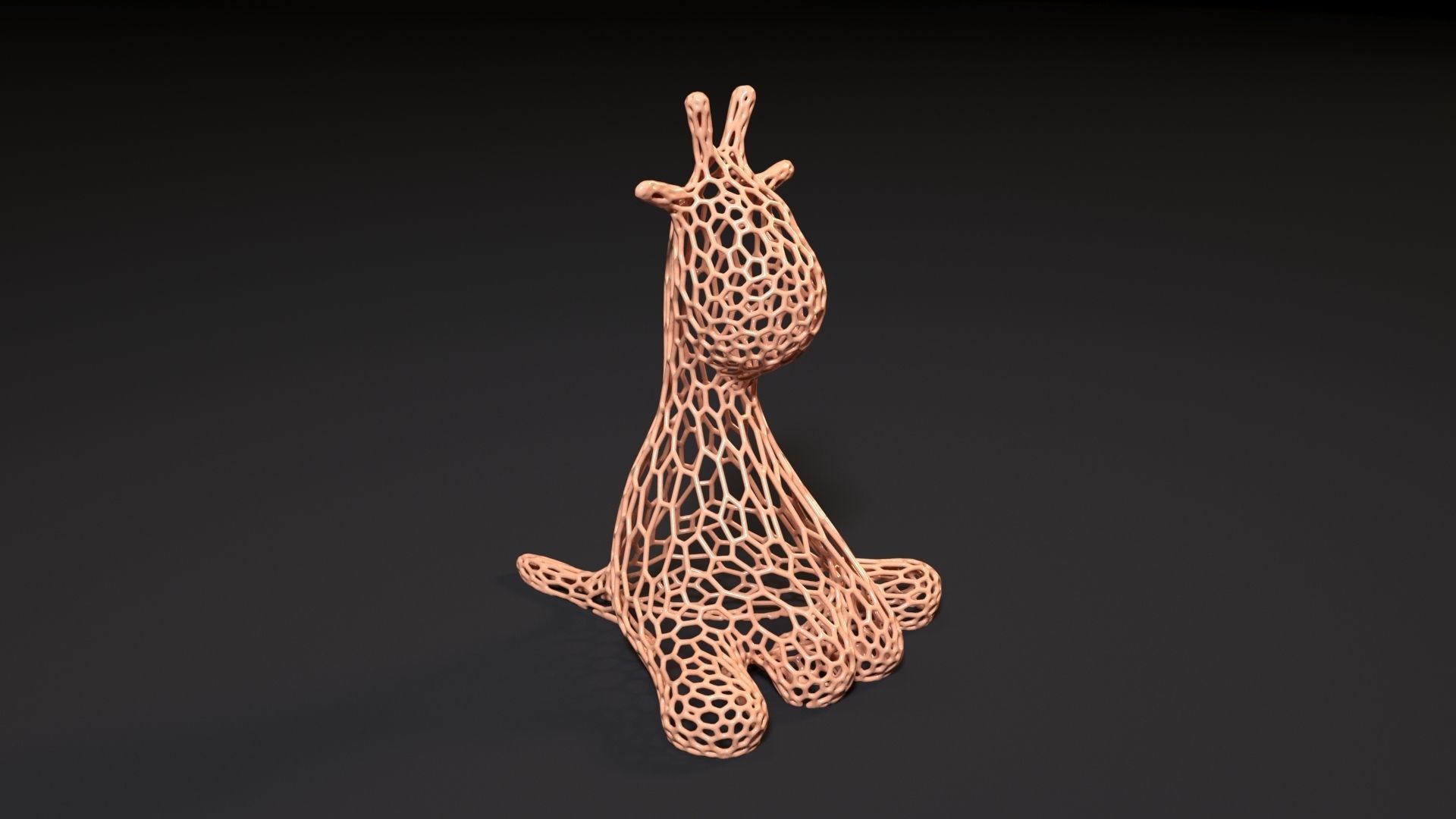 Giraffe figurine 3D print model_7
