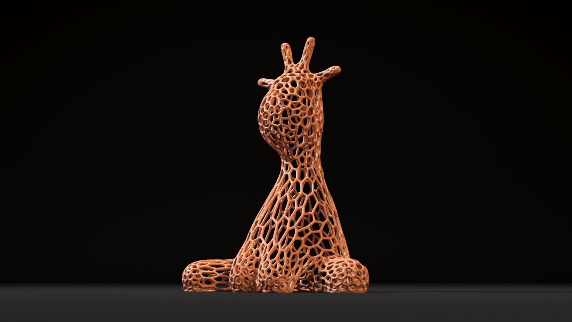 Giraffe figurine 3D print model_9