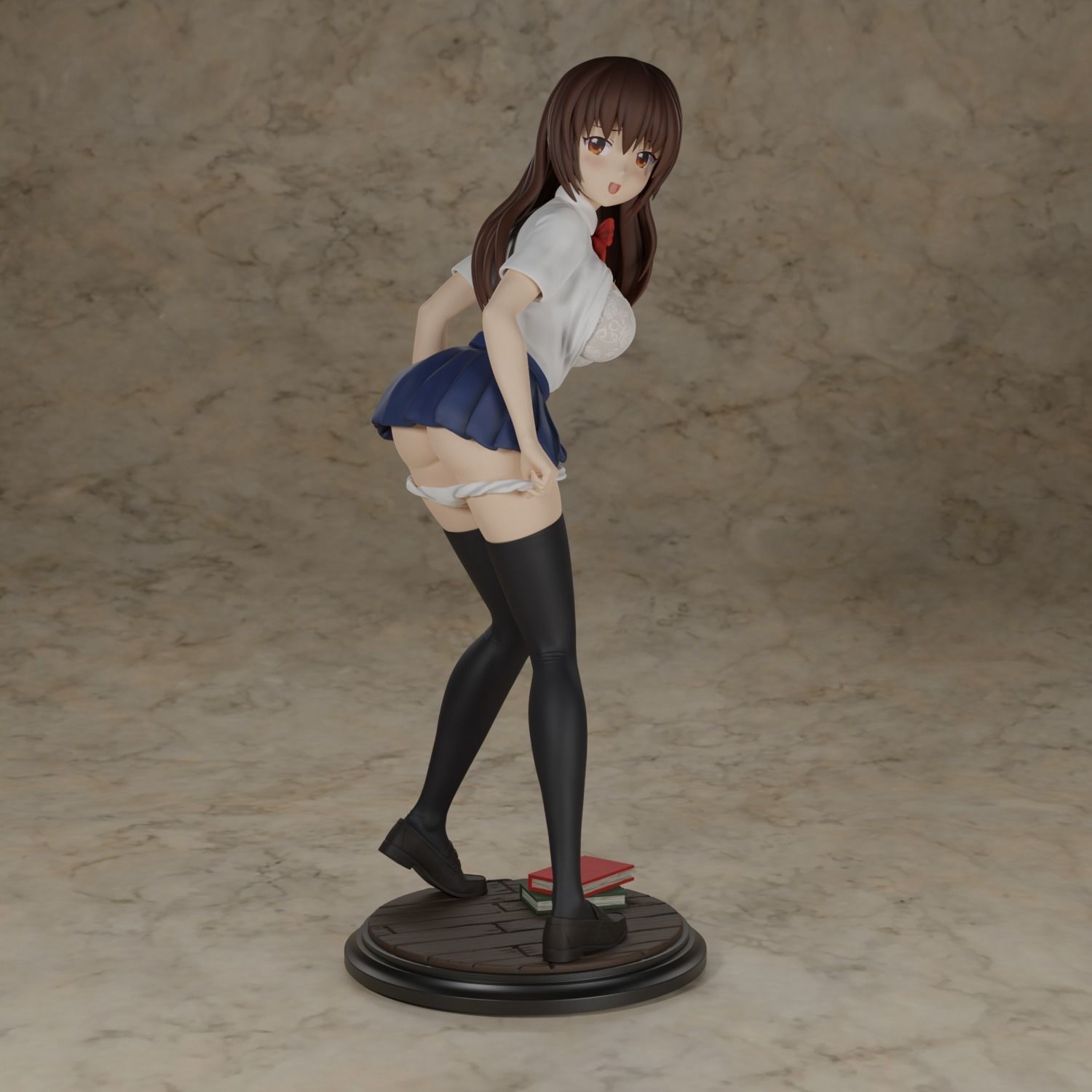 NAUGHTY ANIME SCHOOLGIRL 3D print model_1