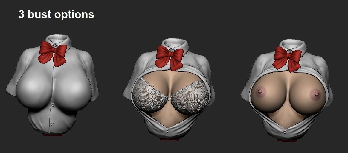 NAUGHTY ANIME SCHOOLGIRL 3D print model_11