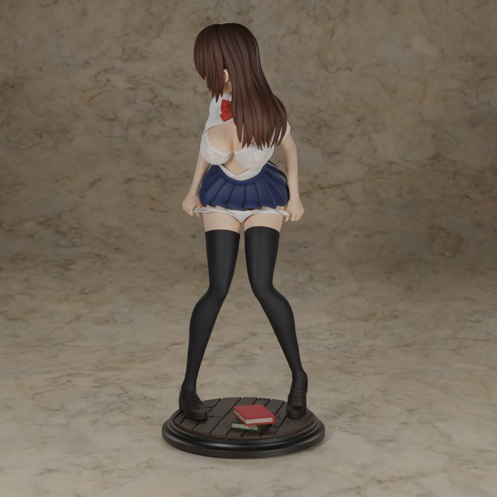 NAUGHTY ANIME SCHOOLGIRL 3D print model_5