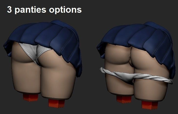 NAUGHTY ANIME SCHOOLGIRL 3D print model_12