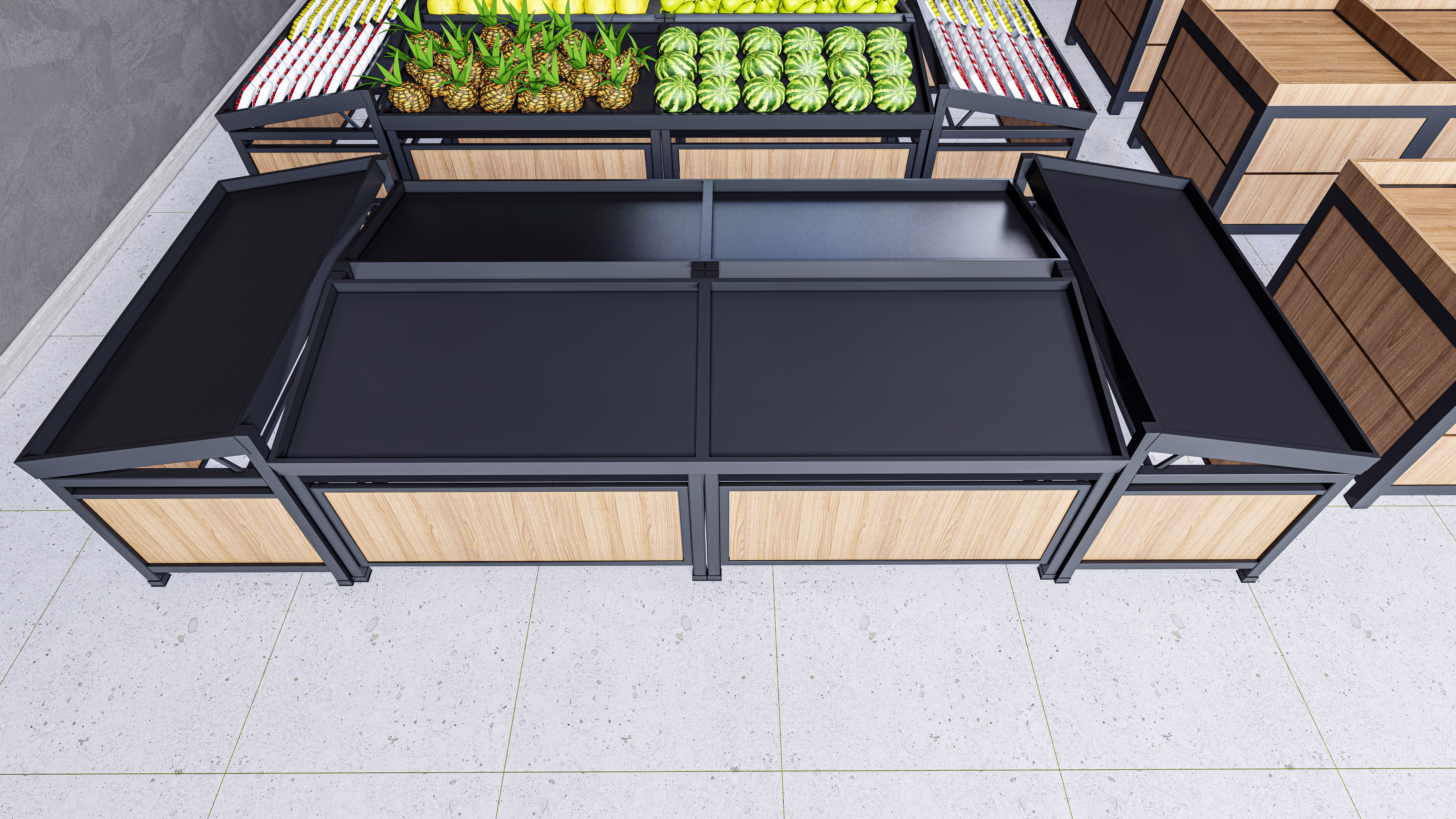 Fruits and vegetables Supermarket Grocery store 3D model_14