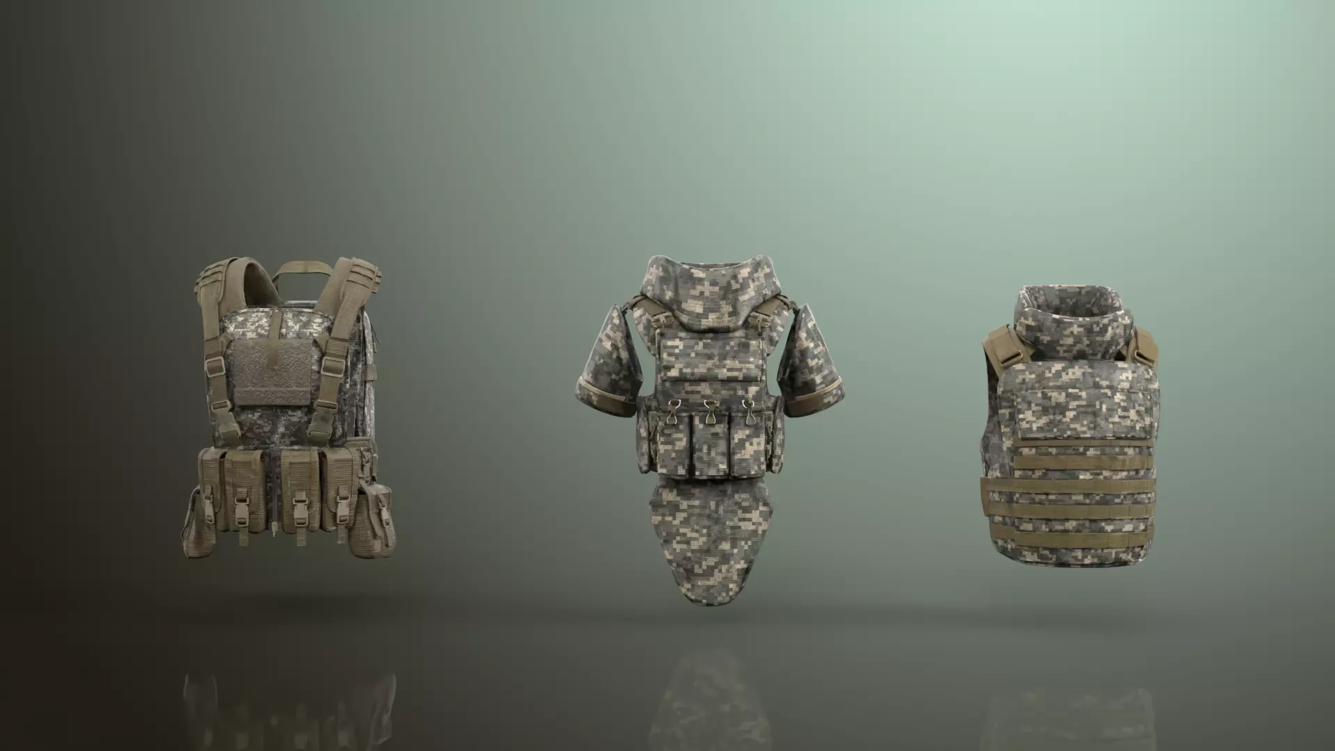 Military Body Armor Pack Free 3D model