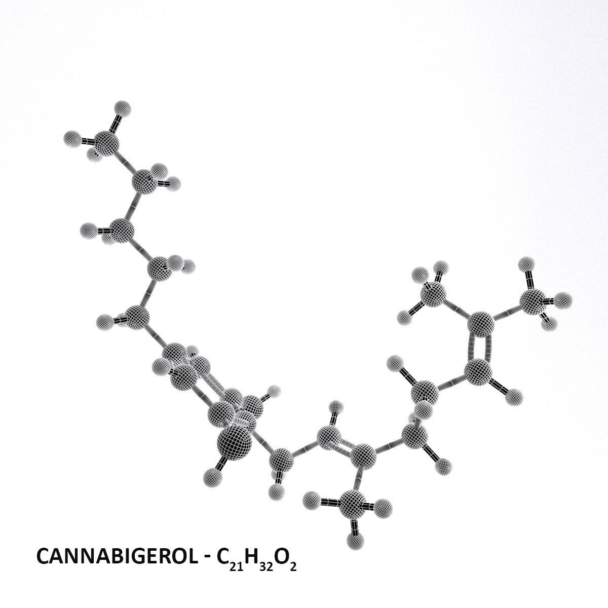 Drug CBG - Cannabigerol - Cannabinoid Molecule 3D model_7