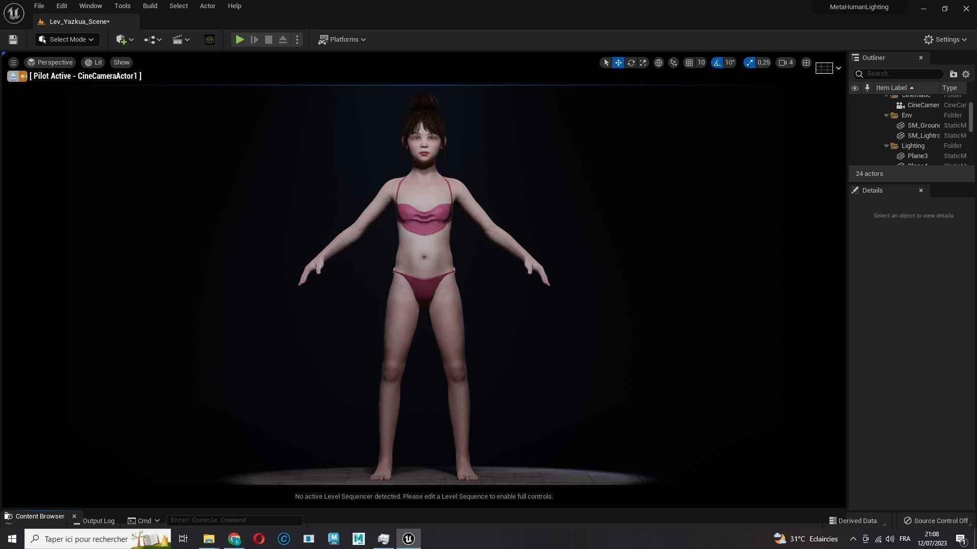 Sonya-Realistic Girl in swiming dress Sweet girl Low-poly 3D model_18