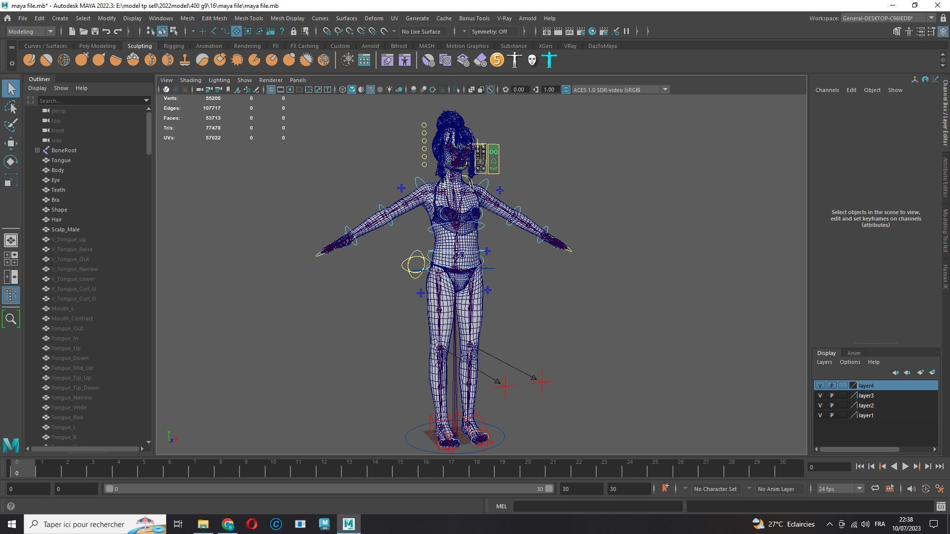 Sonya-Realistic Girl in swiming dress Sweet girl Low-poly 3D model_13