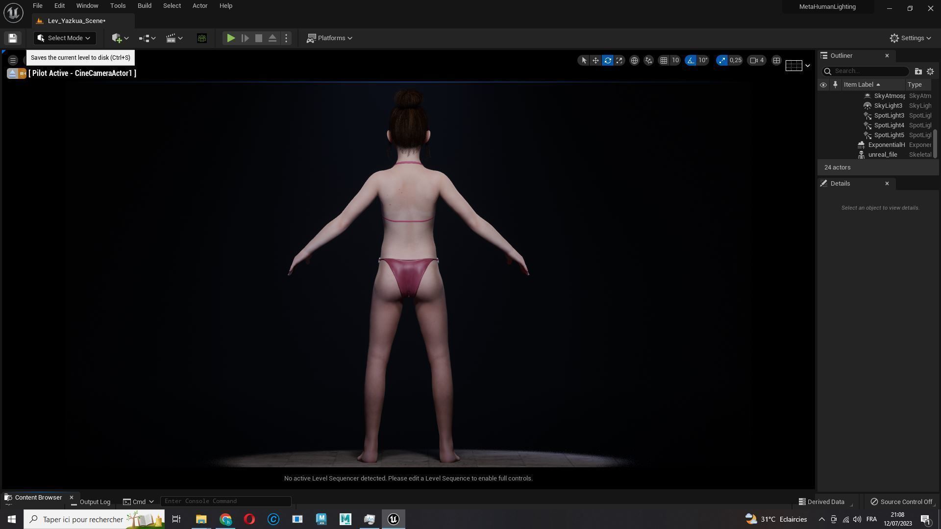 Sonya-Realistic Girl in swiming dress Sweet girl Low-poly 3D model_19