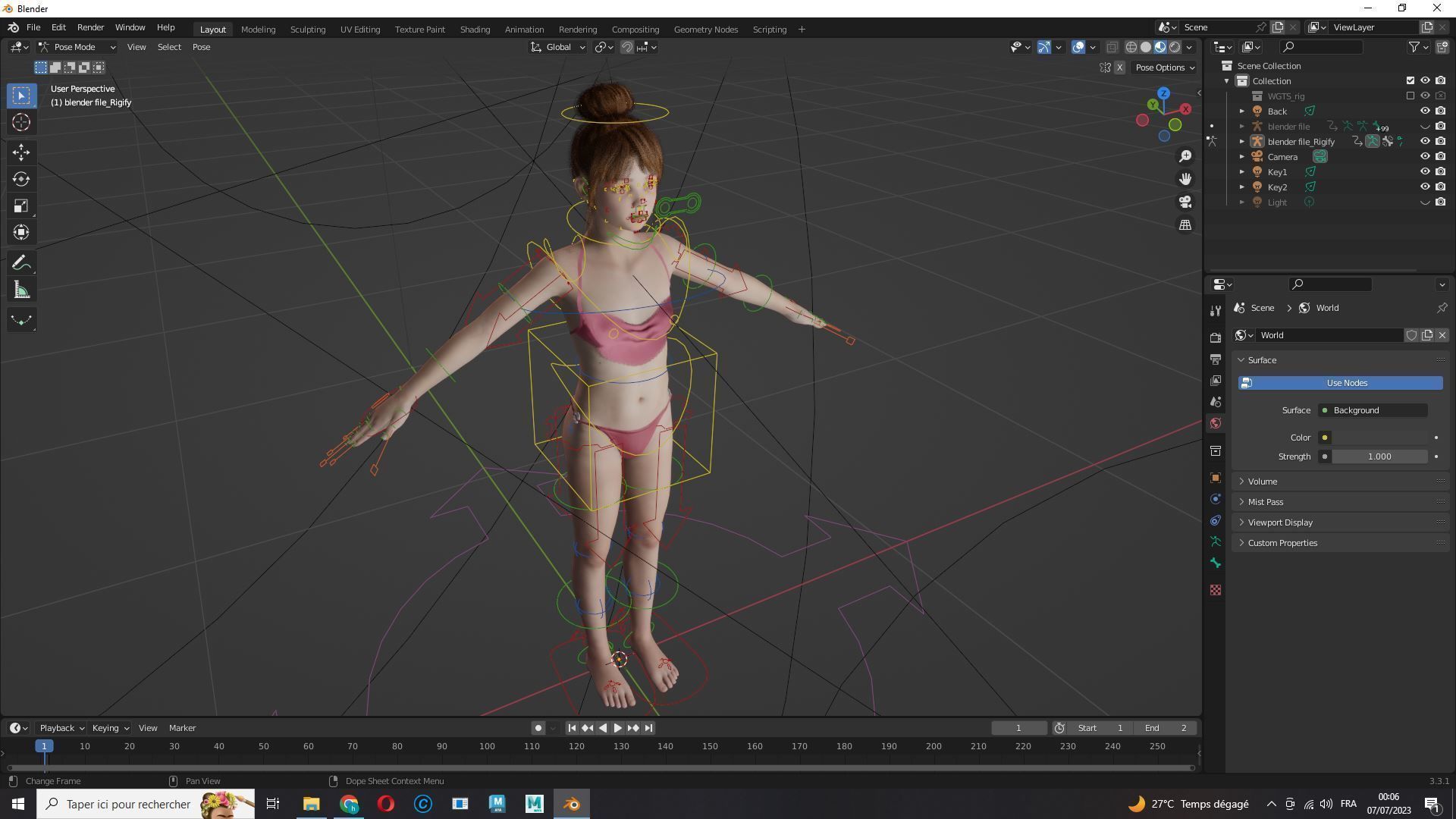 Sonya-Realistic Girl in swiming dress Sweet girl Low-poly 3D model_10