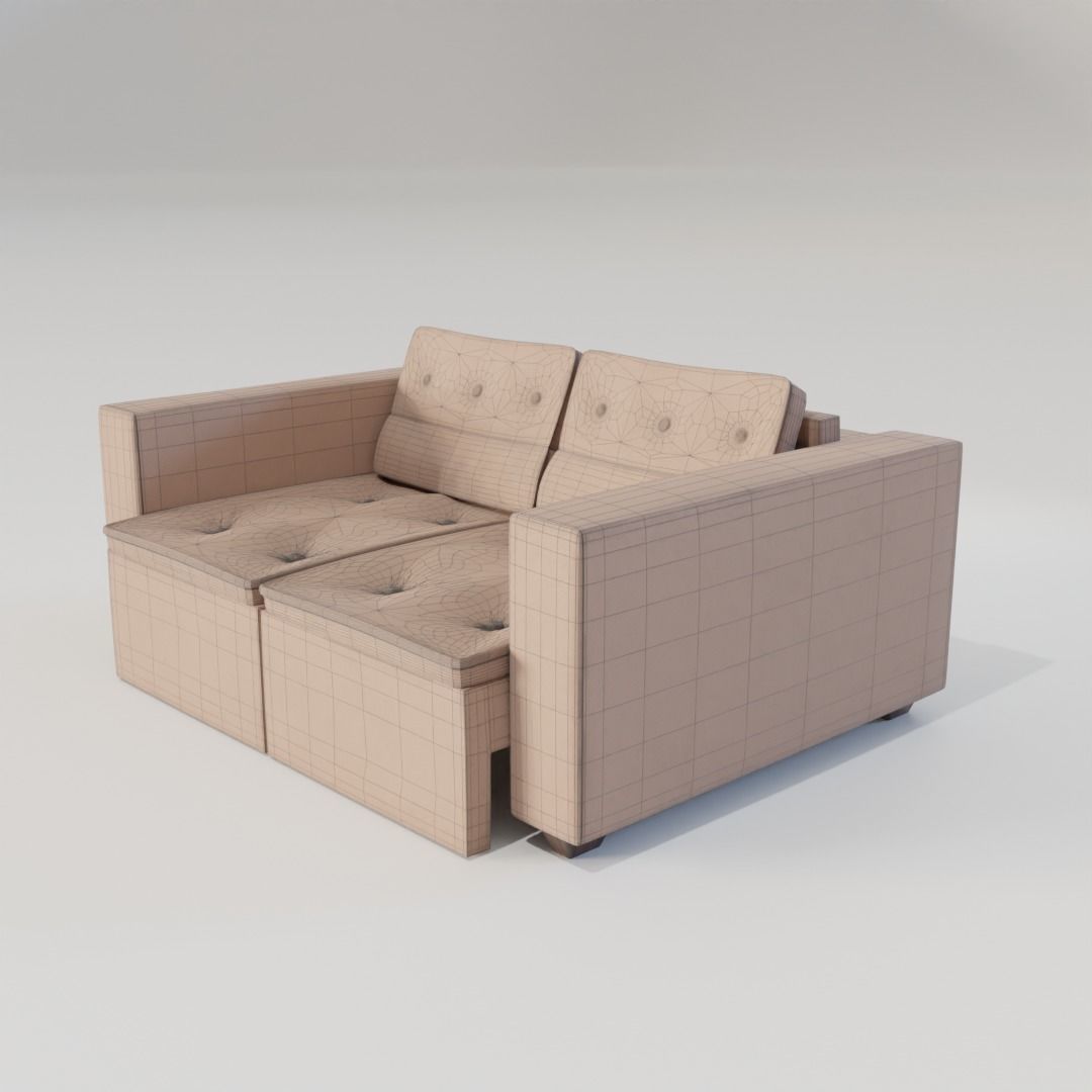 Sofa Prime Low-poly 3D model_1