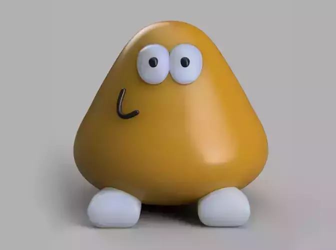 Pou Costumizable 3D print model