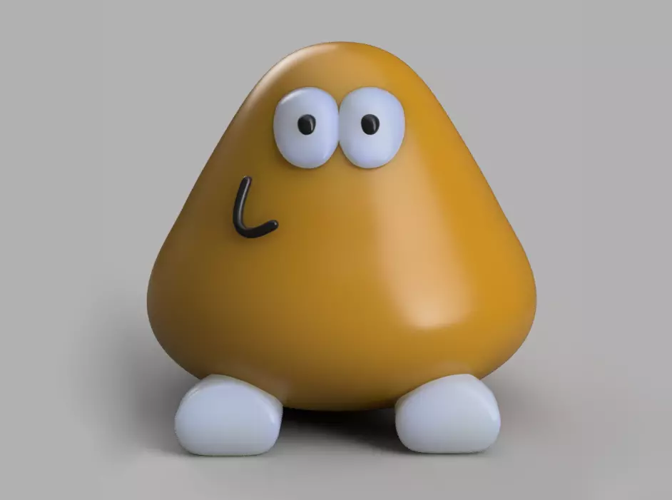 Pou Costumizable 3D print model_0