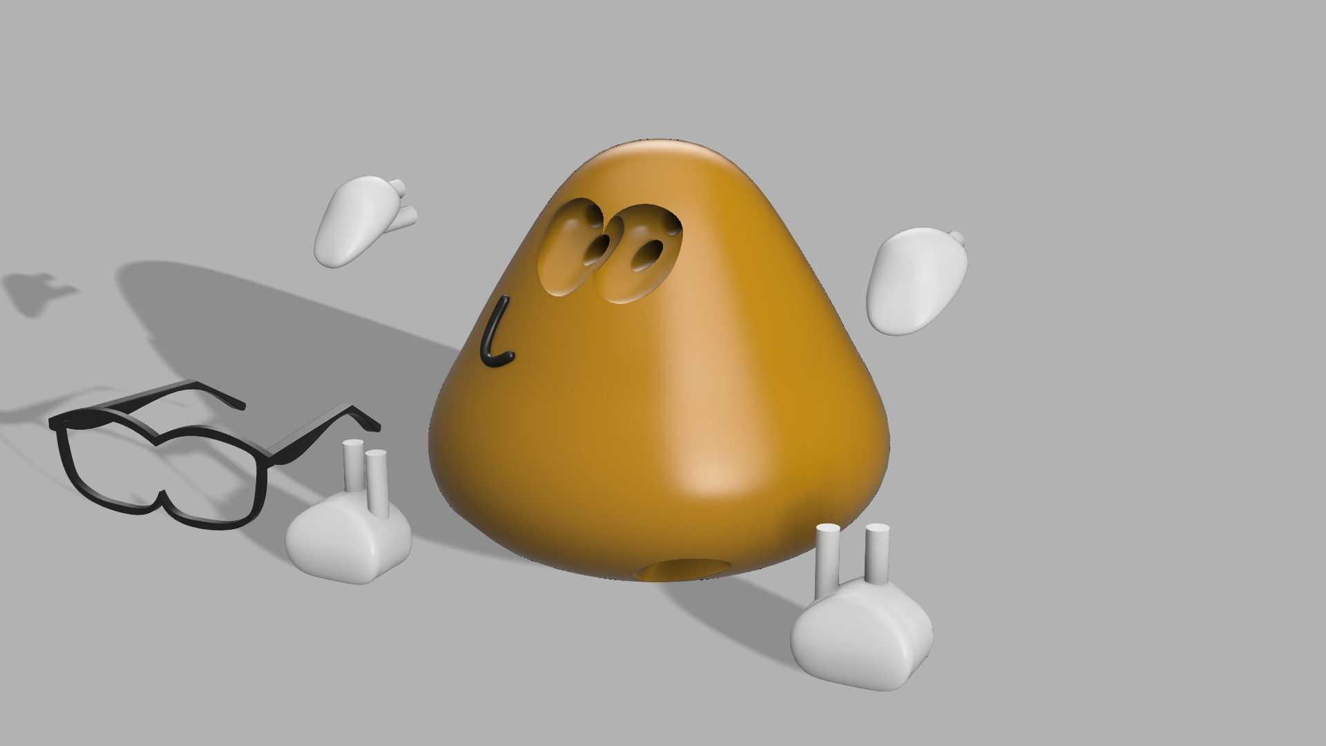 Pou Costumizable 3D print model_1
