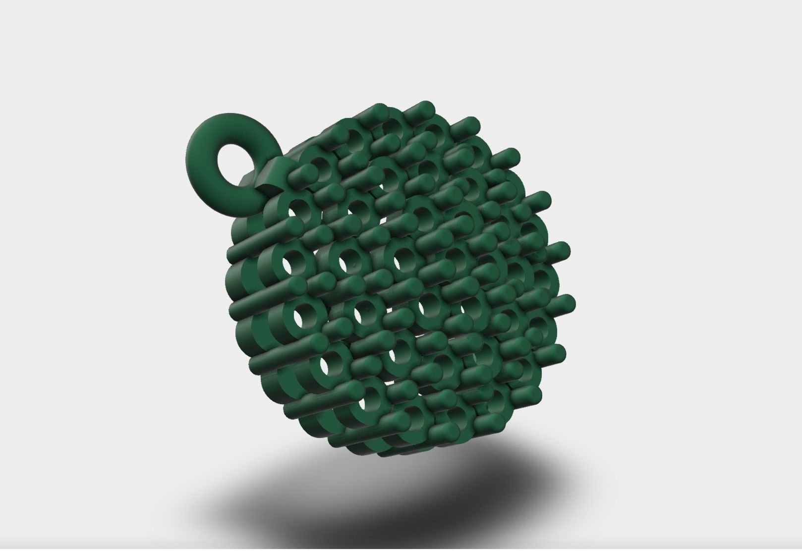 round multiple diamond pendant 3D print model_4