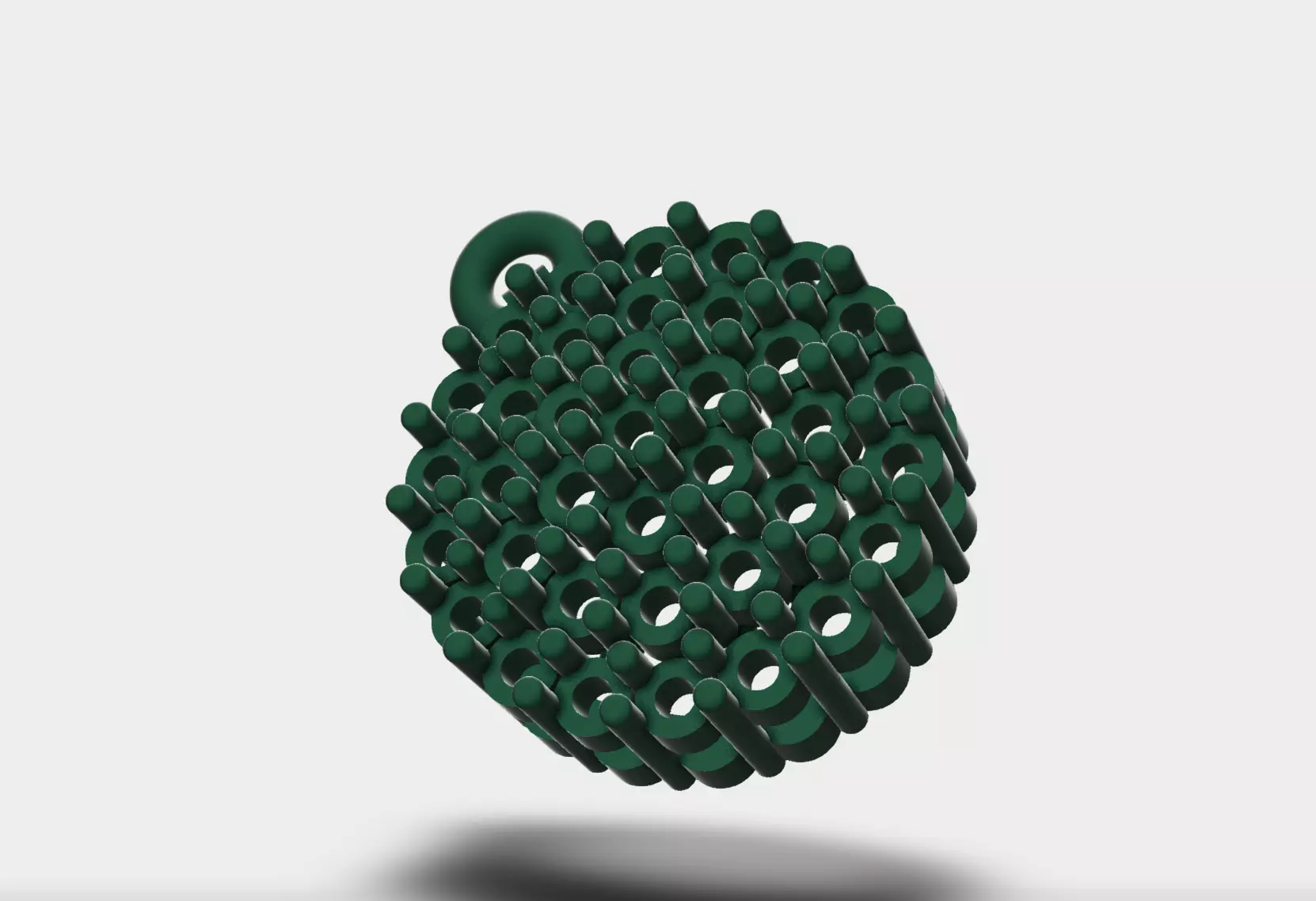 round multiple diamond pendant 3D print model_0