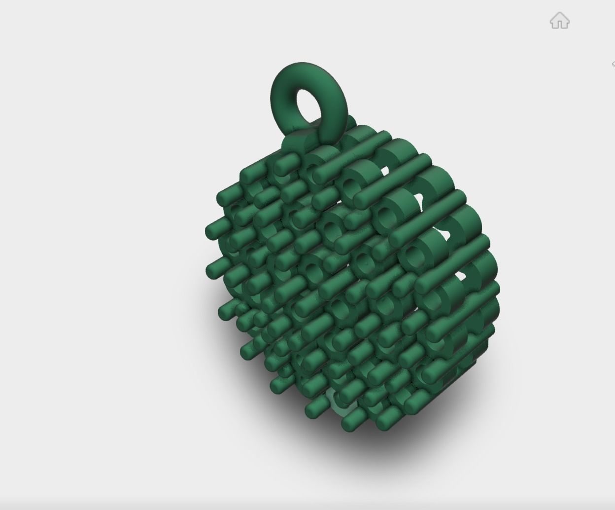 round multiple diamond pendant 3D print model_2