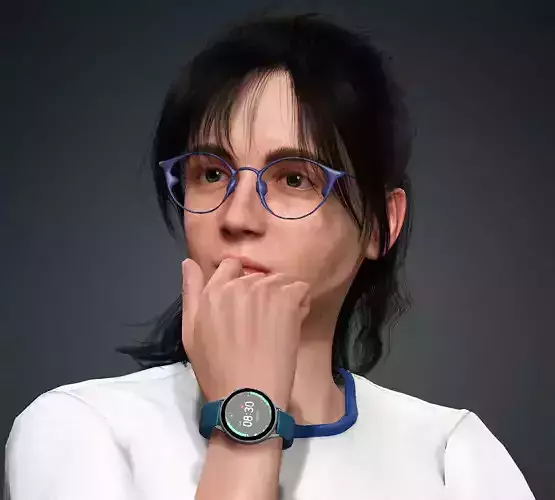 Asian Girl Lisa Rigged 3d Model