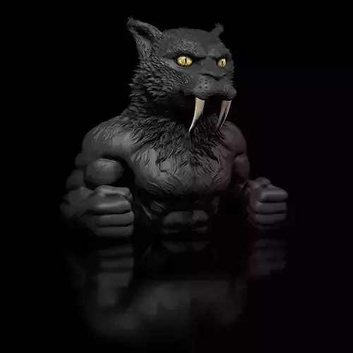 Punch-Cat-Dozer Fantasy Bust 
