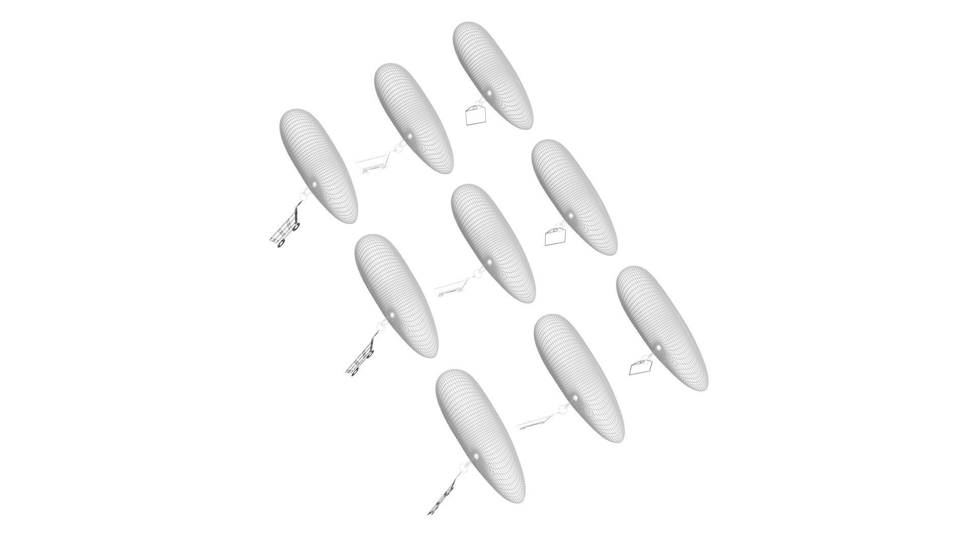 Supermarket Icons Pendanted Nail Piercings Set 3D model_20