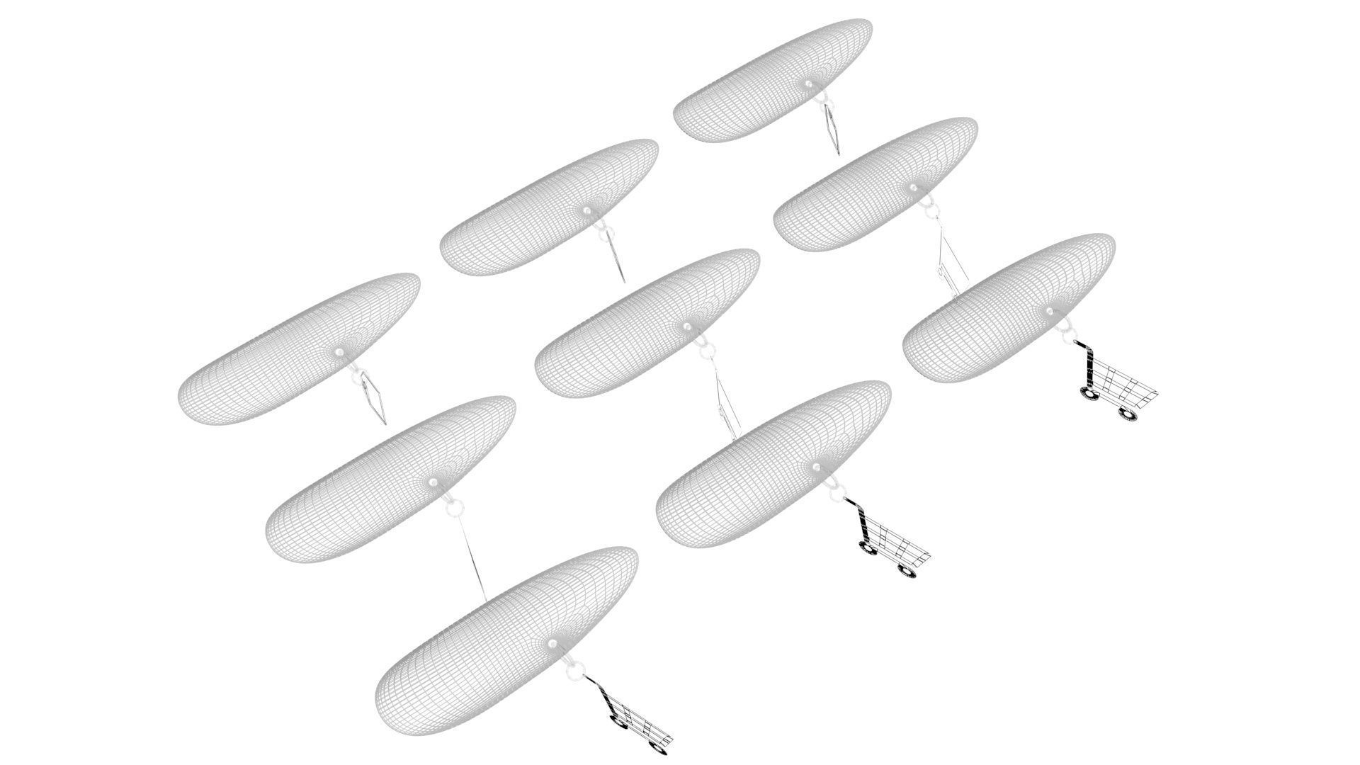 Supermarket Icons Pendanted Nail Piercings Set 3D model_19