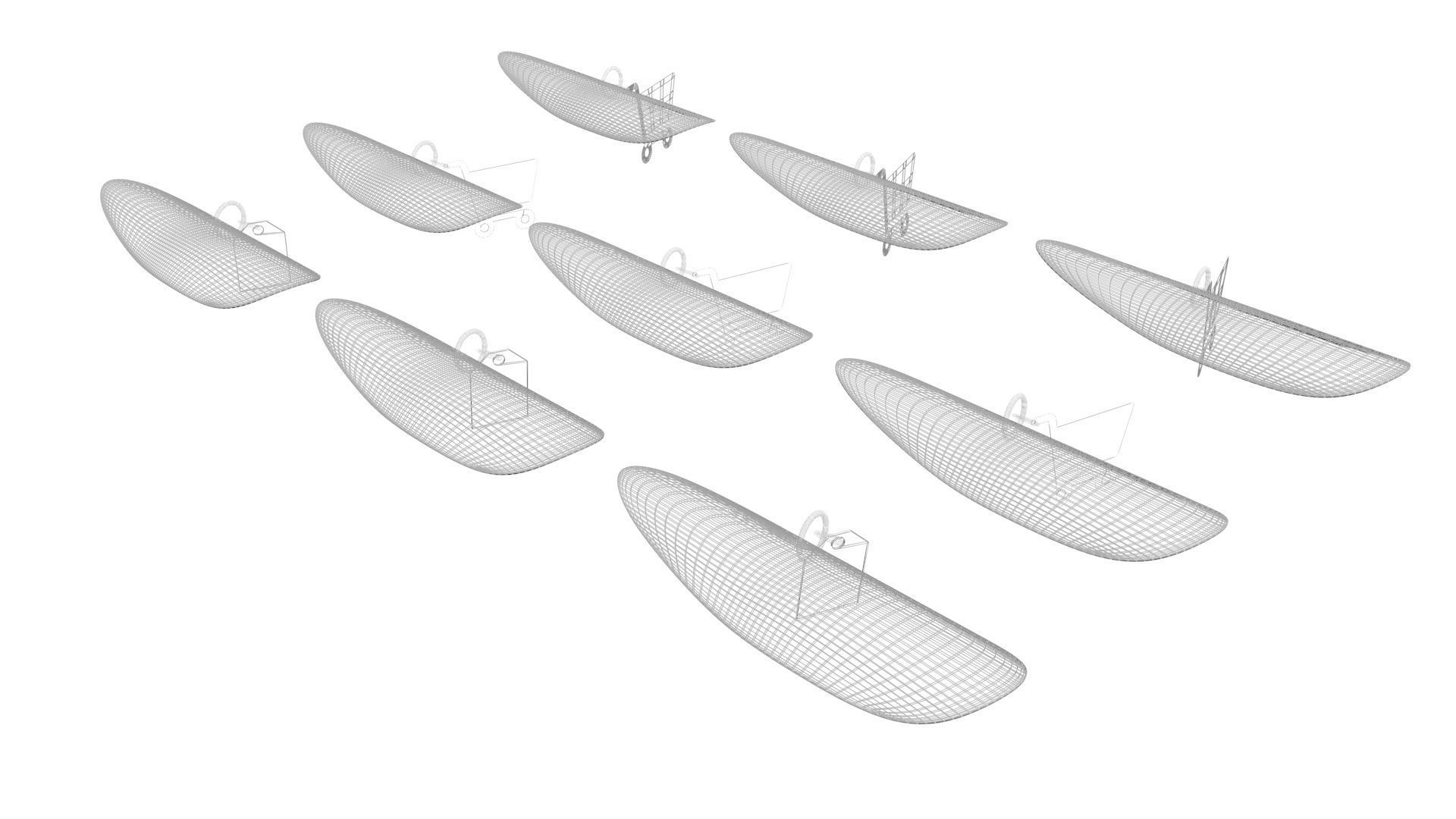 Supermarket Icons Pendanted Nail Piercings Set 3D model_18