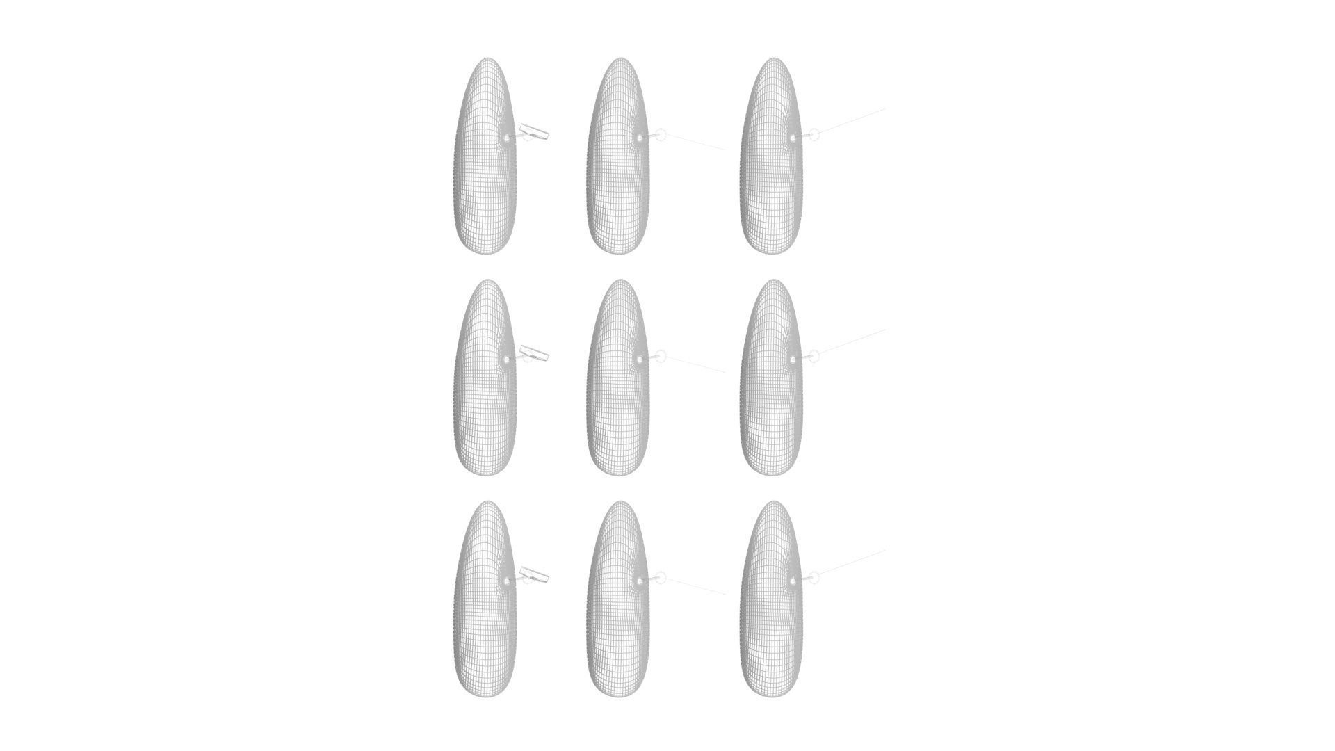 Supermarket Icons Pendanted Nail Piercings Set 3D model_23